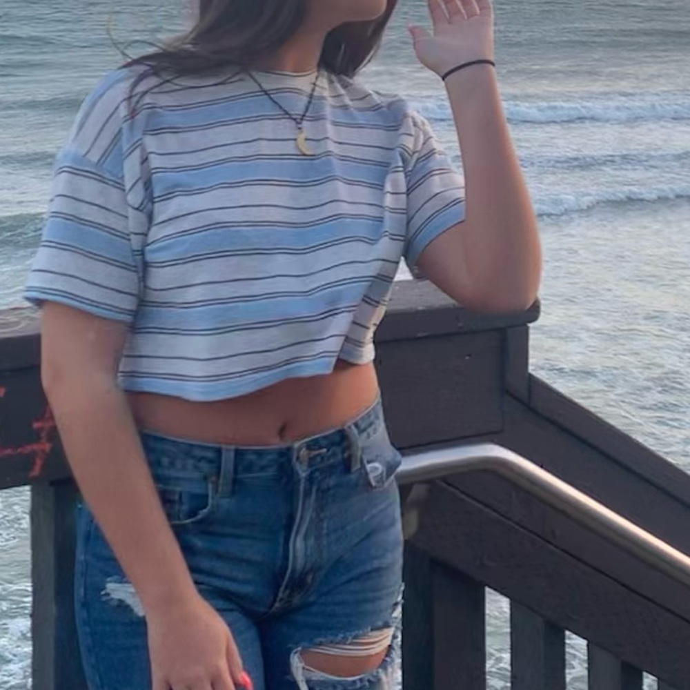 Striped crop top